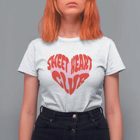 Funny Valentine's Day Sweet Heart Club T Shirt For Women
