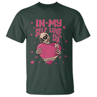 Funny Anti Valentine's Day T Shirt In My Self Love Era Skeleton Hearts