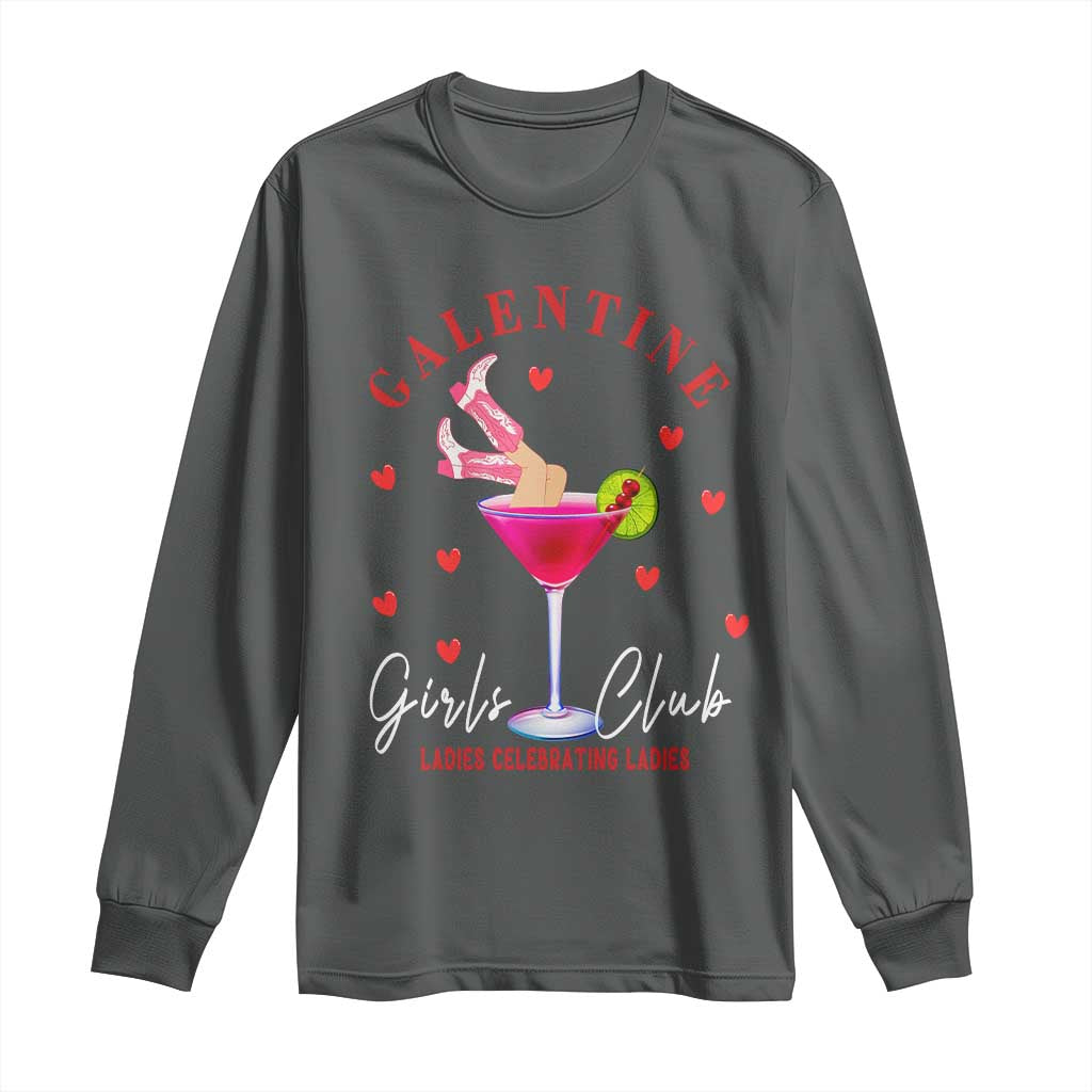 Funny Galentine's Day Long Sleeve Shirt Galentine Girls Club Ladies Celebrating Ladies