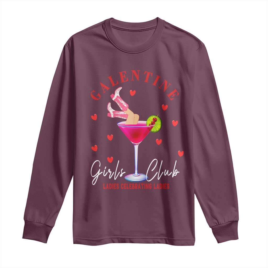 Funny Galentine's Day Long Sleeve Shirt Galentine Girls Club Ladies Celebrating Ladies