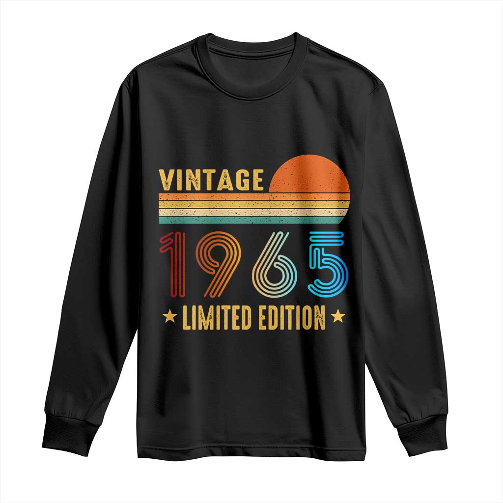 Funny Birthday Long Sleeve Shirt Vintage 1965 Limited Edition Bday Party
