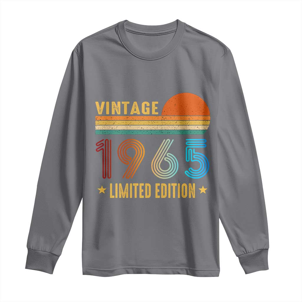 Funny Birthday Long Sleeve Shirt Vintage 1965 Limited Edition Bday Party