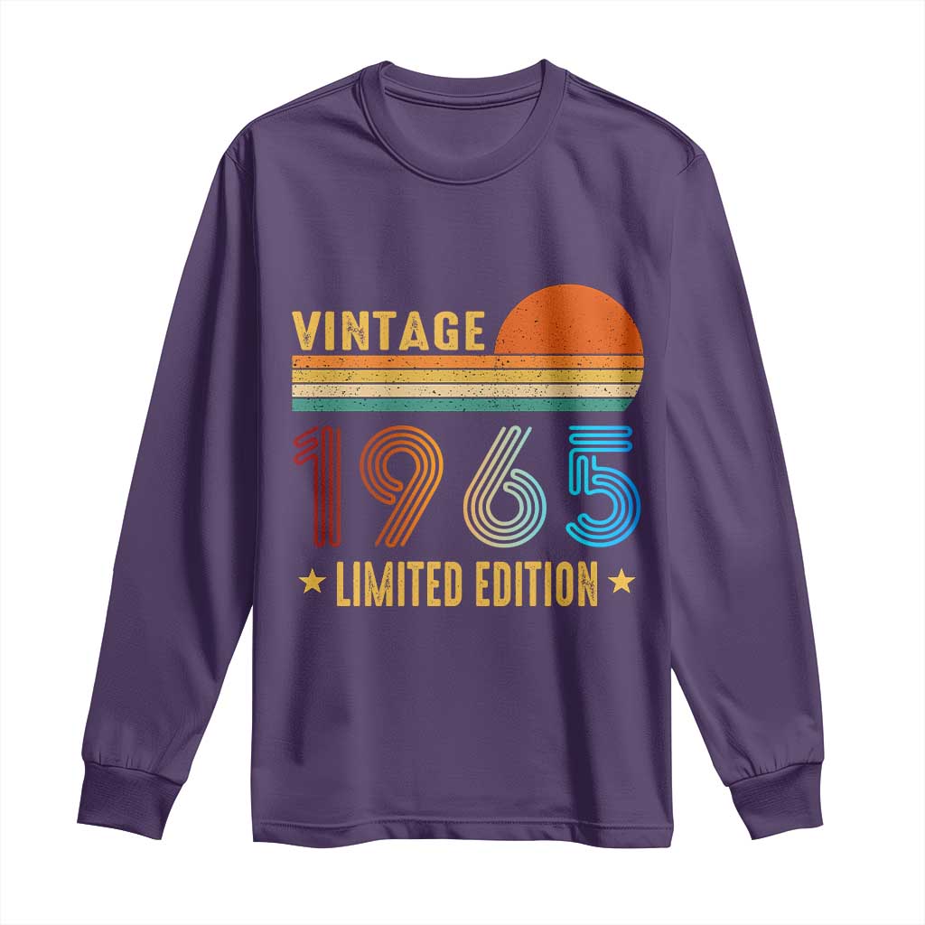 Funny Birthday Long Sleeve Shirt Vintage 1965 Limited Edition Bday Party