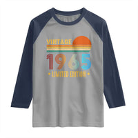 Funny Birthday Raglan Shirt Vintage 1965 Limited Edition Bday Party