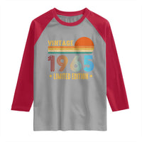 Funny Birthday Raglan Shirt Vintage 1965 Limited Edition Bday Party