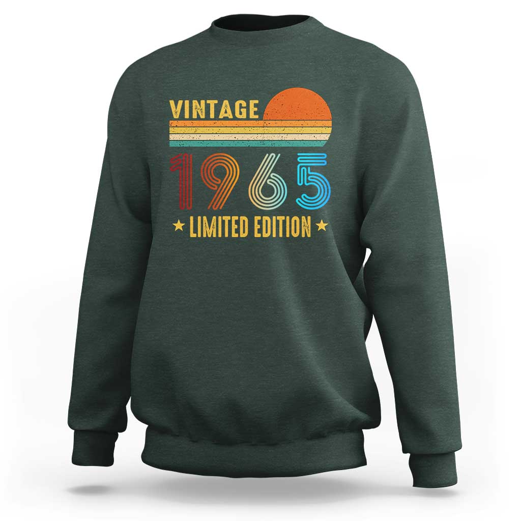 Funny Birthday Sweatshirt Vintage 1965 Limited Edition Bday Party