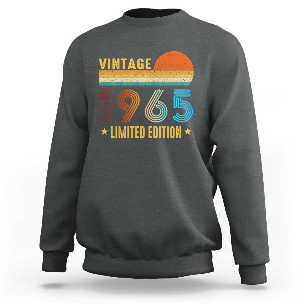 Funny Birthday Sweatshirt Vintage 1965 Limited Edition Bday Party