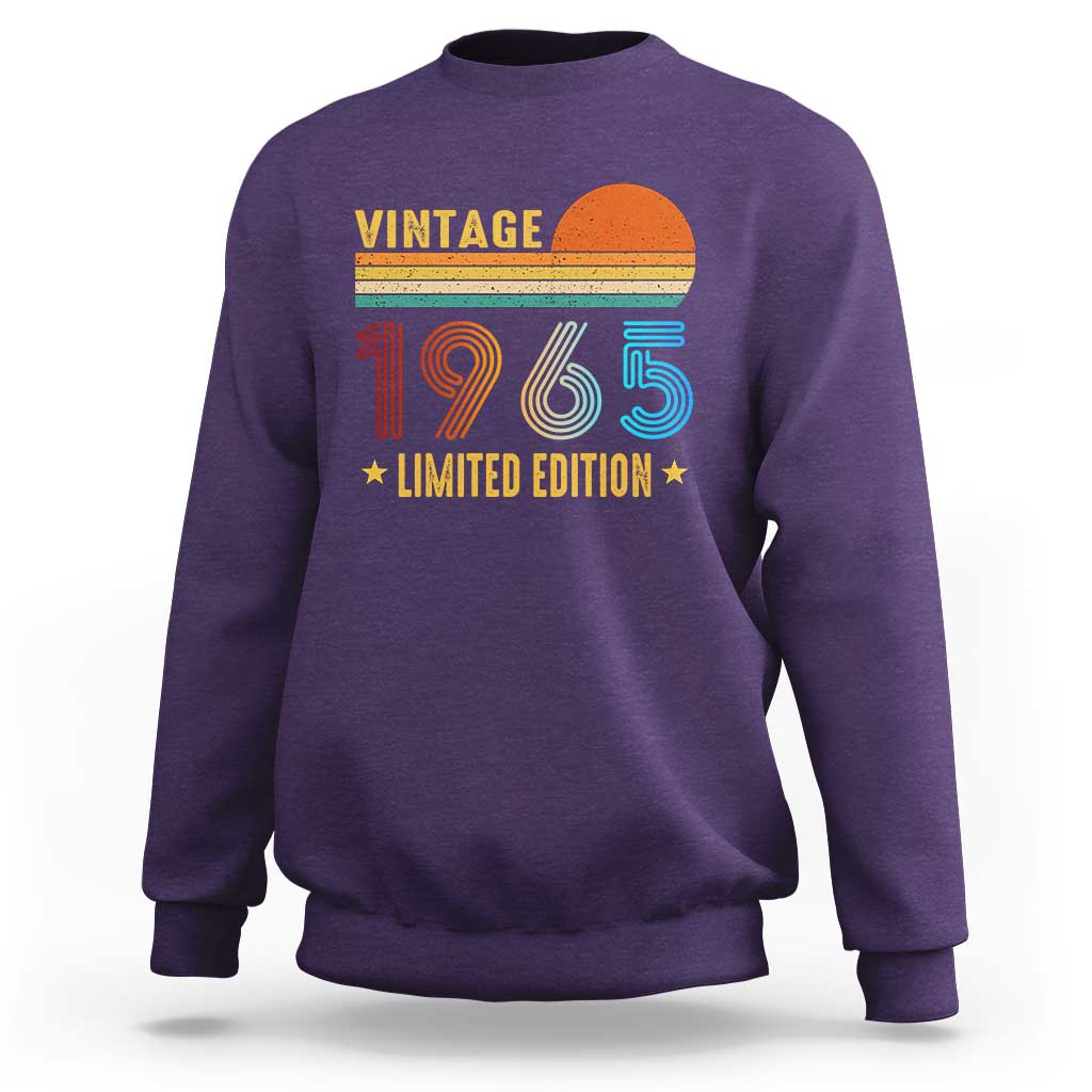 Funny Birthday Sweatshirt Vintage 1965 Limited Edition Bday Party