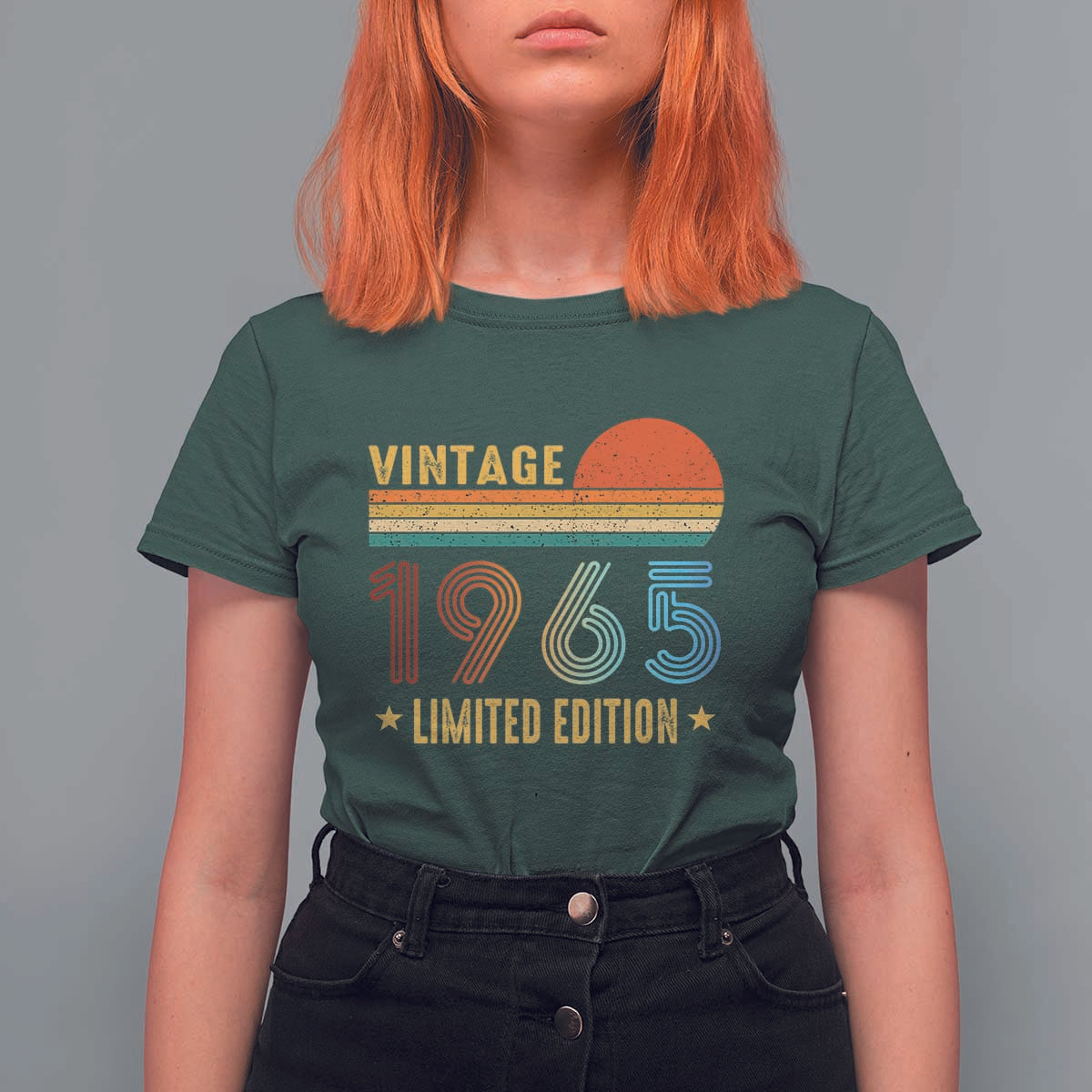 Funny Birthday T Shirt For Women Vintage 1965 Limited Edition Bday Party