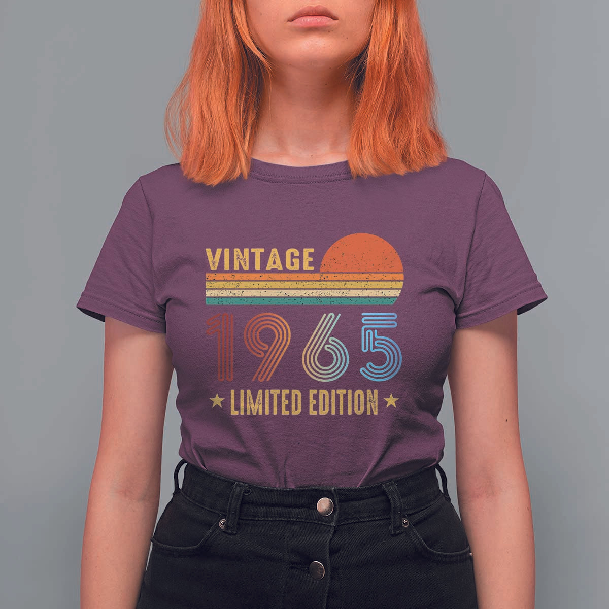 Funny Birthday T Shirt For Women Vintage 1965 Limited Edition Bday Party