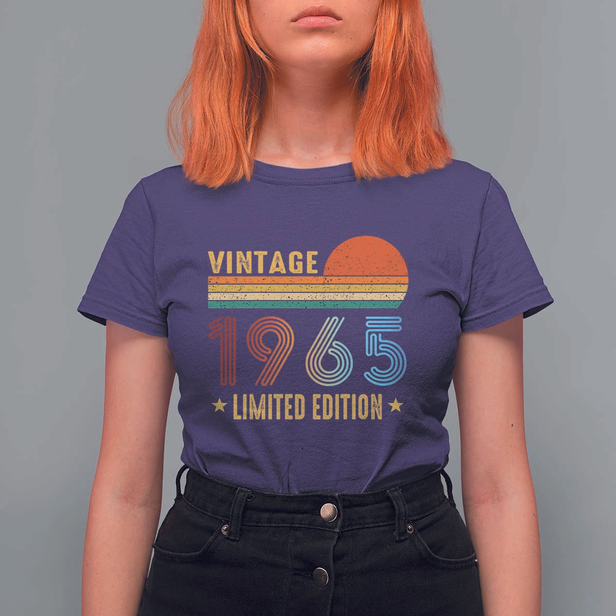 Funny Birthday T Shirt For Women Vintage 1965 Limited Edition Bday Party