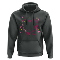 Personalized Valentine's Day Nursing Hoodie Custom Name Nurse Doctor Heart Stethoscope