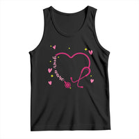 Personalized Valentine's Day Nursing Tank Top Custom Name Nurse Doctor Heart Stethoscope