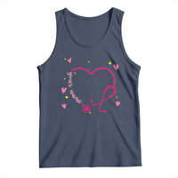 Personalized Valentine's Day Nursing Tank Top Custom Name Nurse Doctor Heart Stethoscope