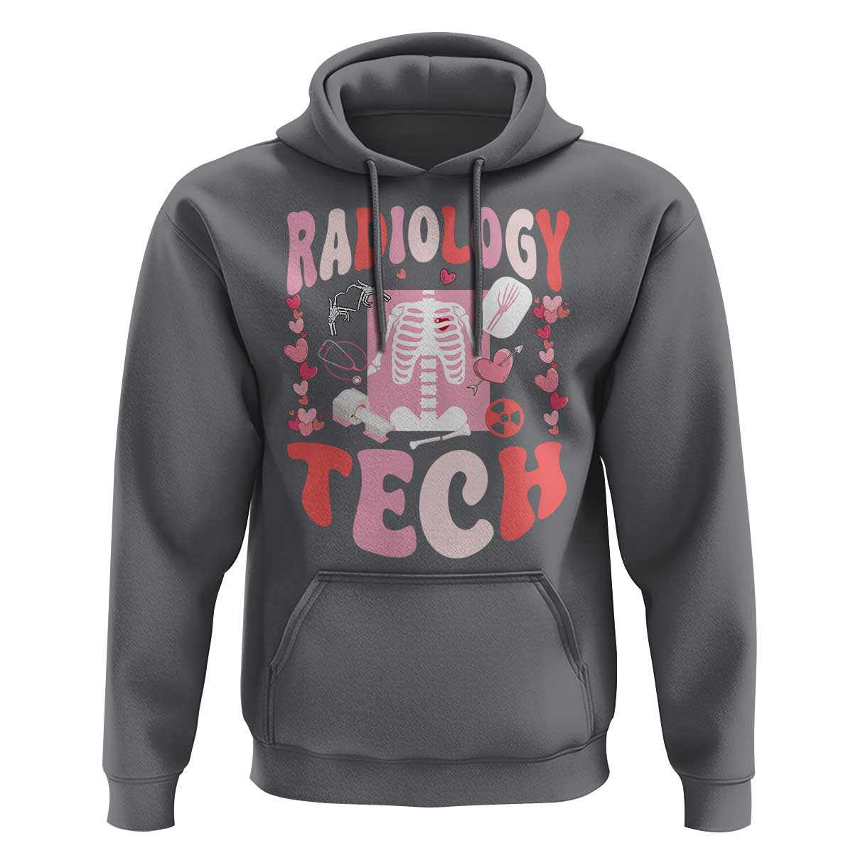 Funny Radiology Tech Valentine's Day Hoodie Rad Tech Nurse Xray Hearts
