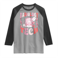 Funny Radiology Tech Valentine's Day Raglan Shirt Rad Tech Nurse Xray Hearts