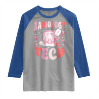 Funny Radiology Tech Valentine's Day Raglan Shirt Rad Tech Nurse Xray Hearts