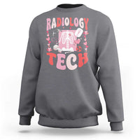 Funny Radiology Tech Valentine's Day Sweatshirt Rad Tech Nurse Xray Hearts