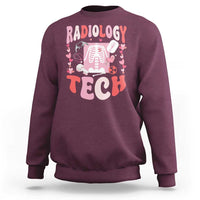 Funny Radiology Tech Valentine's Day Sweatshirt Rad Tech Nurse Xray Hearts