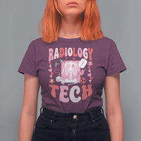 Funny Radiology Tech Valentine's Day T Shirt For Women Rad Tech Nurse Xray Hearts