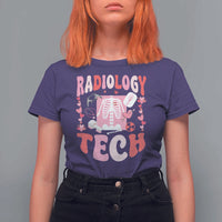 Funny Radiology Tech Valentine's Day T Shirt For Women Rad Tech Nurse Xray Hearts