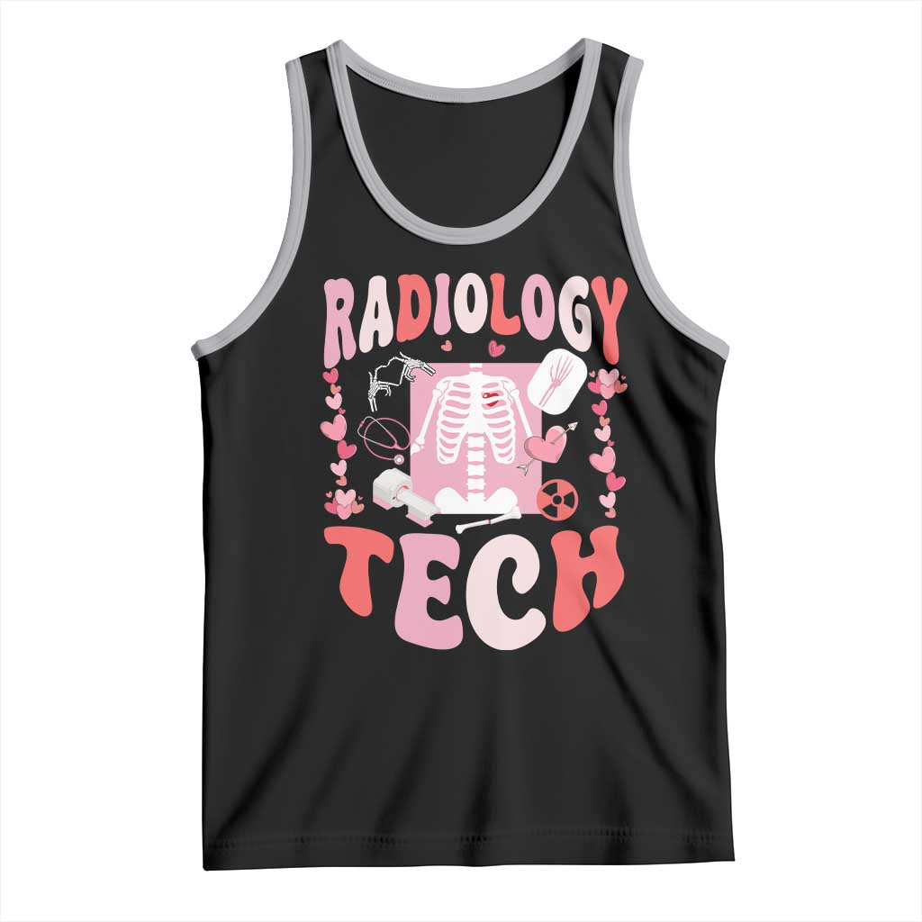 Funny Radiology Tech Valentine's Day Tank Top Rad Tech Nurse Xray Hearts