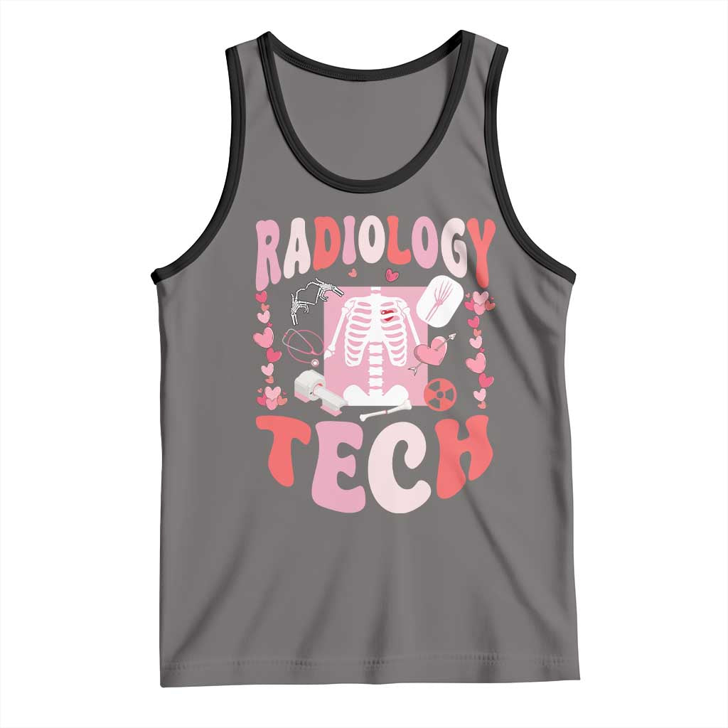 Funny Radiology Tech Valentine's Day Tank Top Rad Tech Nurse Xray Hearts