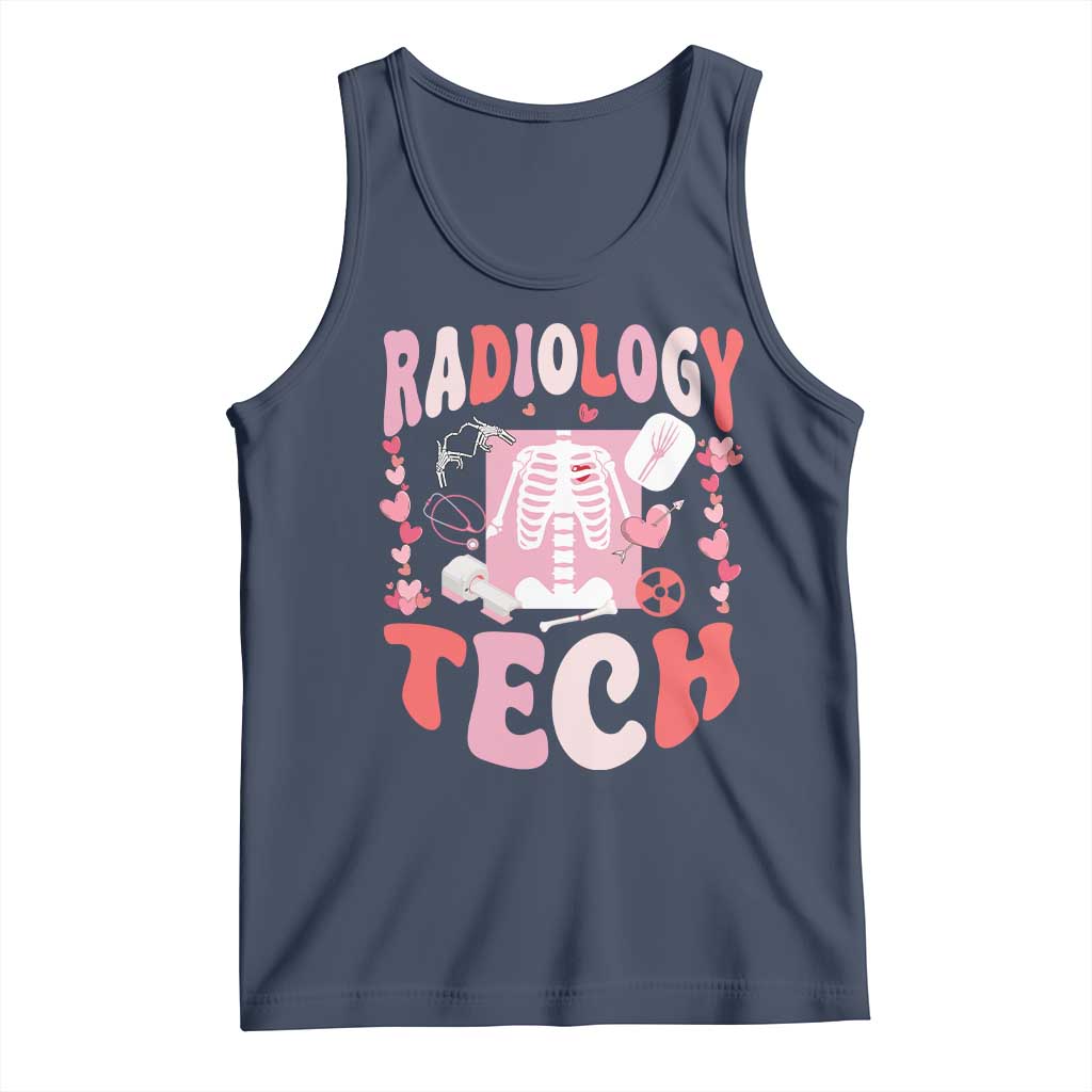 Funny Radiology Tech Valentine's Day Tank Top Rad Tech Nurse Xray Hearts
