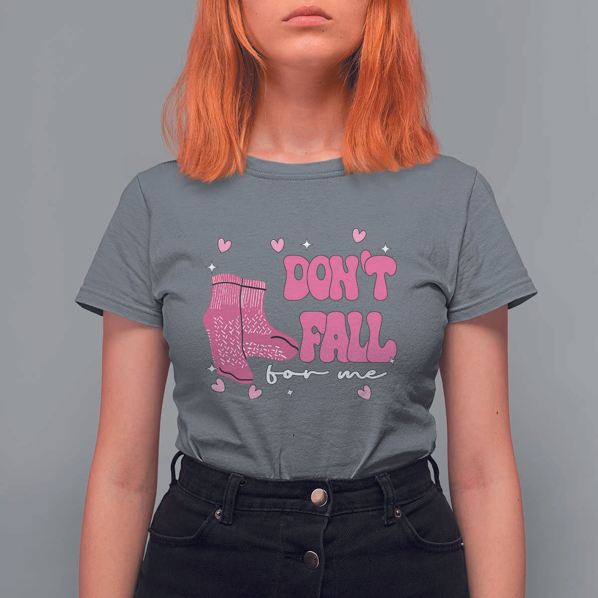 Funny Fall Physical Therapy Valentine's Day T Shirt For Women Don't Fall For Me Fall Prevention Nurse