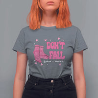 Funny Fall Physical Therapy Valentine's Day T Shirt For Women Don't Fall For Me Fall Prevention Nurse