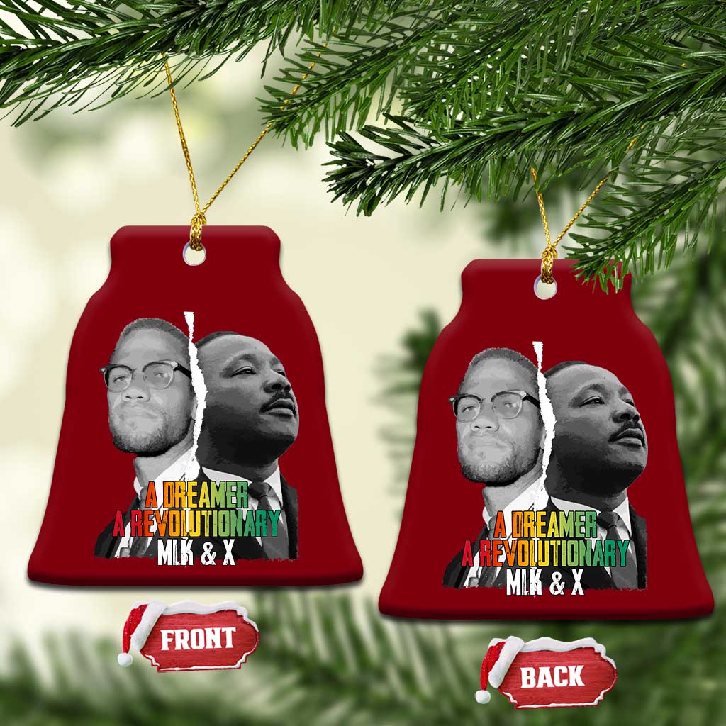 Martin Luther King Malcolm X Ceramic Ornament A Dreamer A Revolutionary Black Leaders