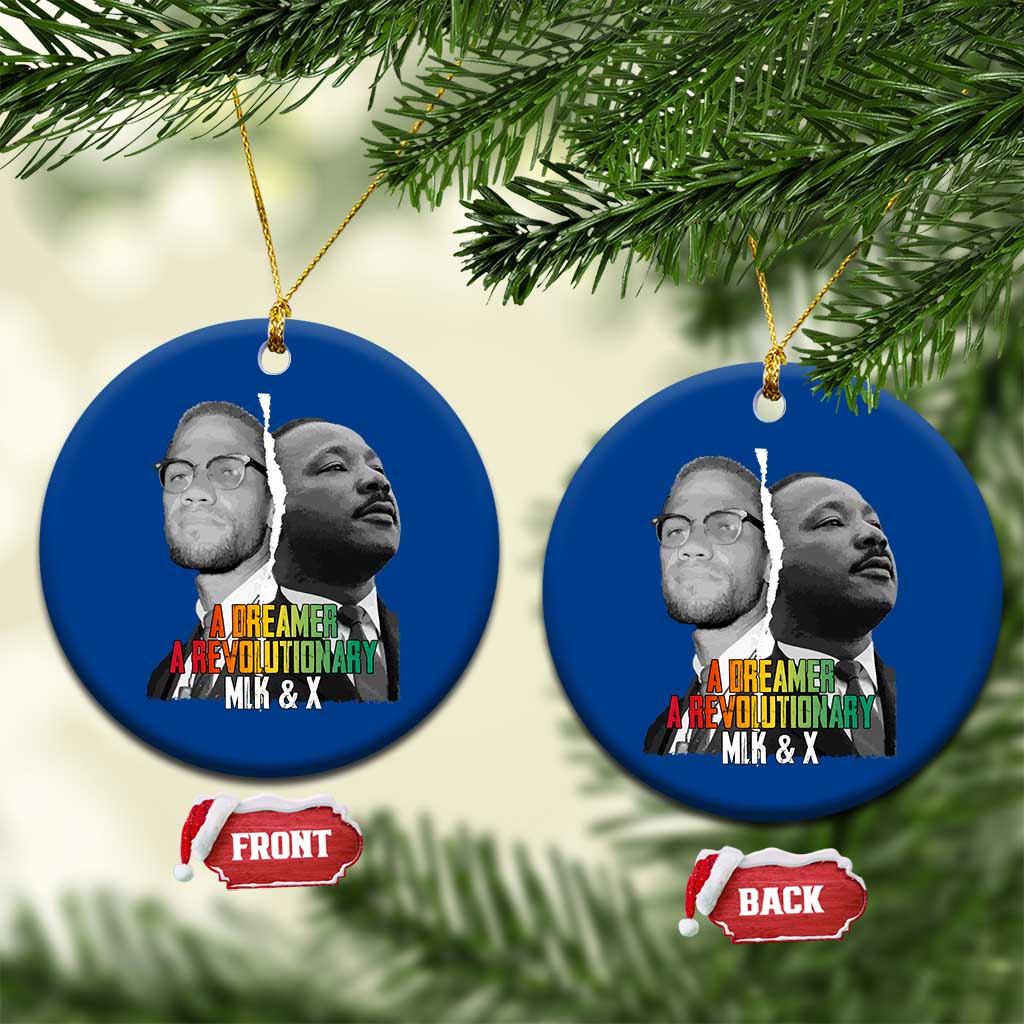 Martin Luther King Malcolm X Ceramic Ornament A Dreamer A Revolutionary Black Leaders