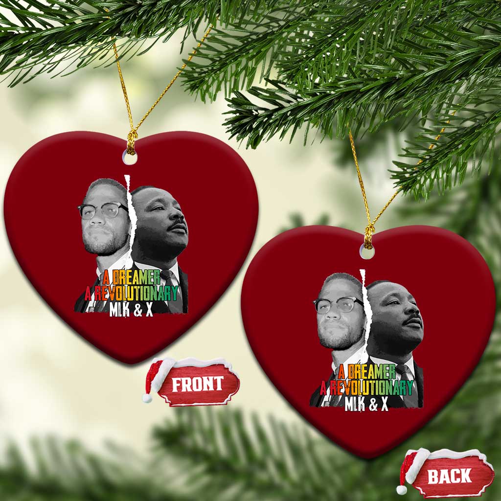 Martin Luther King Malcolm X Ceramic Ornament A Dreamer A Revolutionary Black Leaders