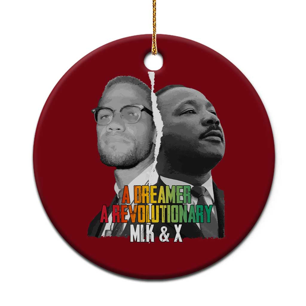 Martin Luther King Malcolm X Ceramic Ornament A Dreamer A Revolutionary Black Leaders