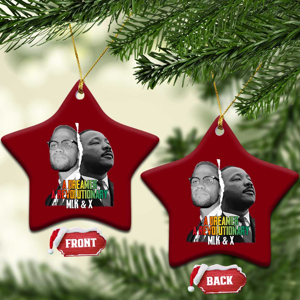 Martin Luther King Malcolm X Ceramic Ornament A Dreamer A Revolutionary Black Leaders
