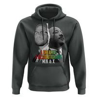 Martin Luther King Malcolm X Hoodie A Dreamer A Revolutionary Black Leaders