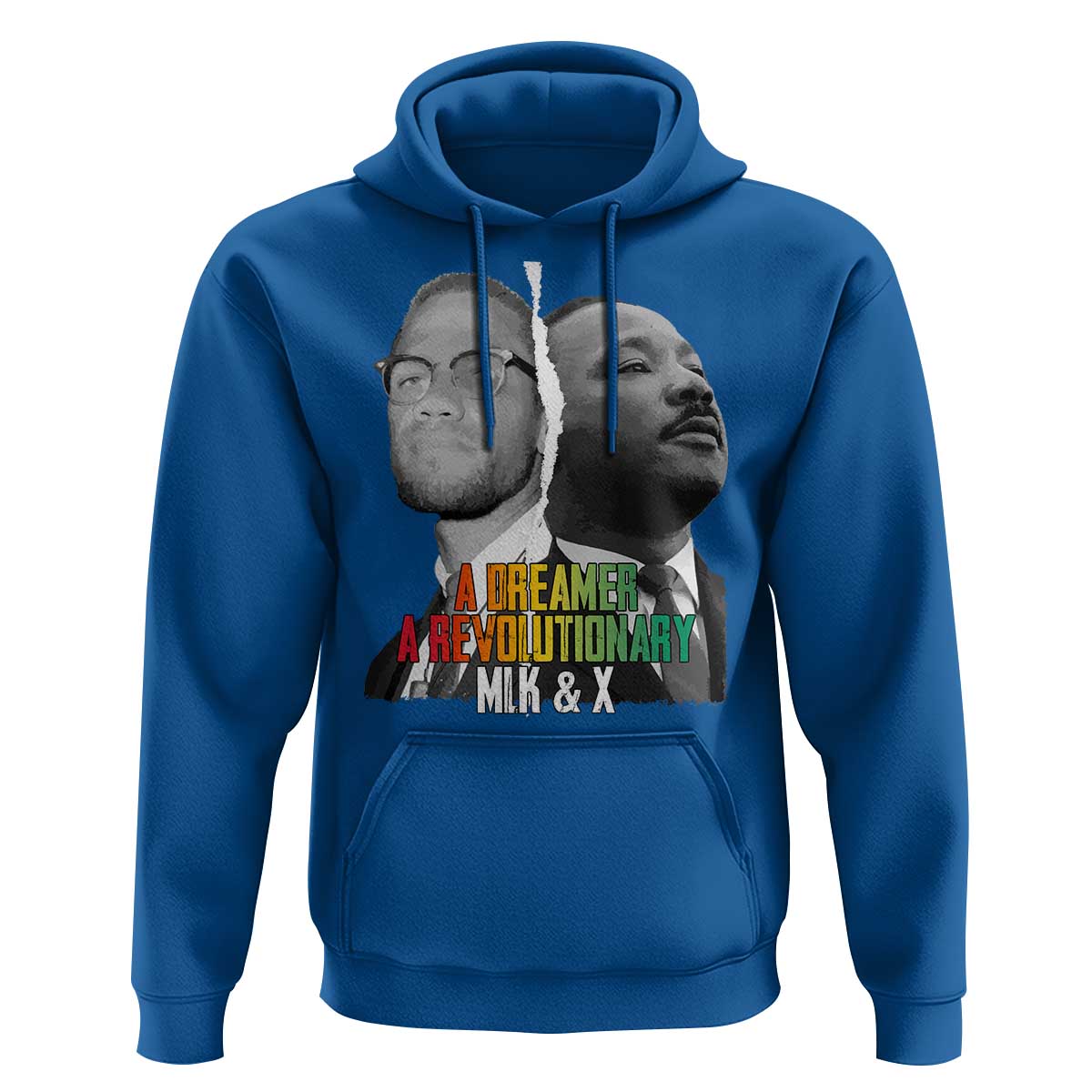 Martin Luther King Malcolm X Hoodie A Dreamer A Revolutionary Black Leaders