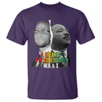 Martin Luther King Malcolm X T Shirt A Dreamer A Revolutionary Black Leaders