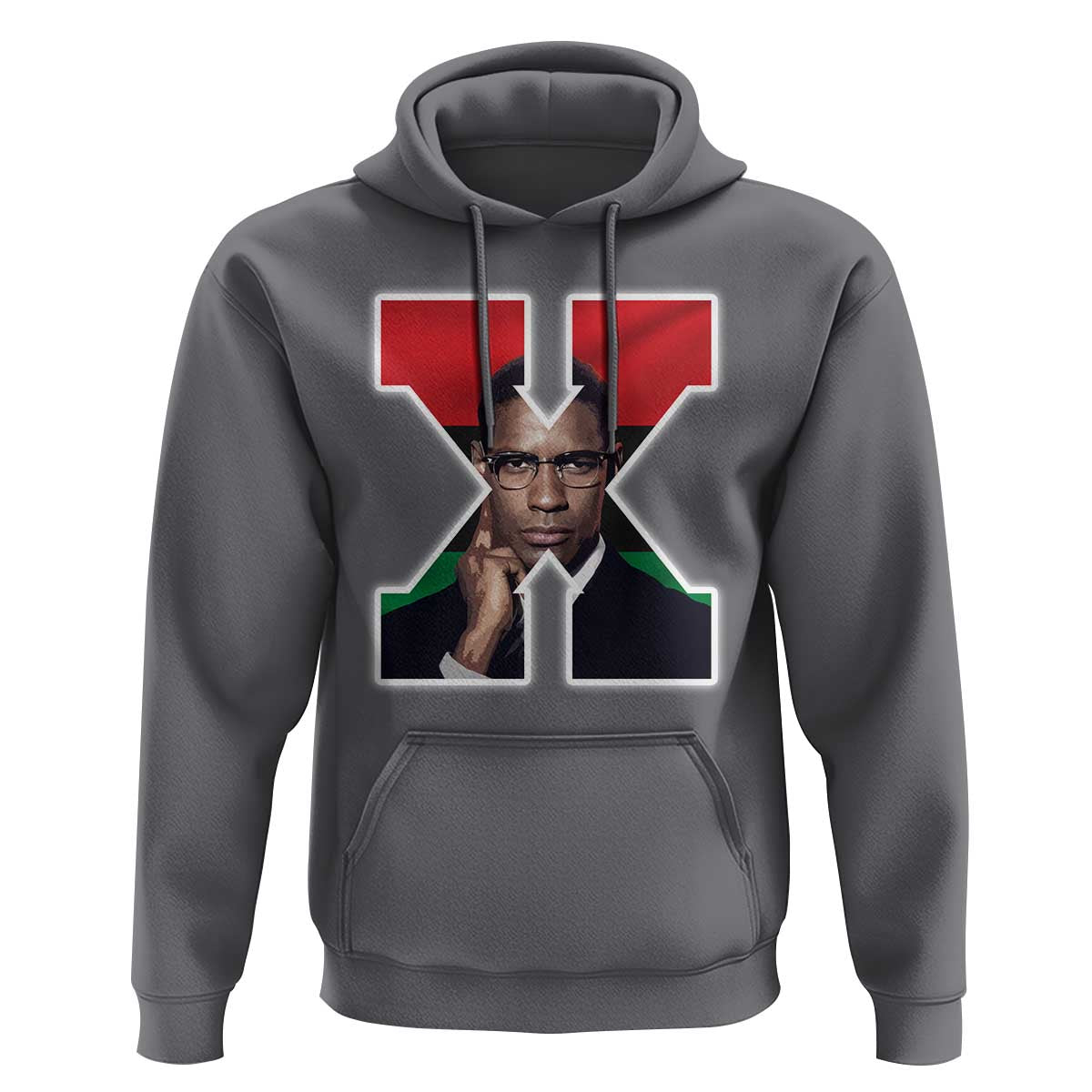 Malcolm X Black History Month Black Liberation Flag Hoodie
