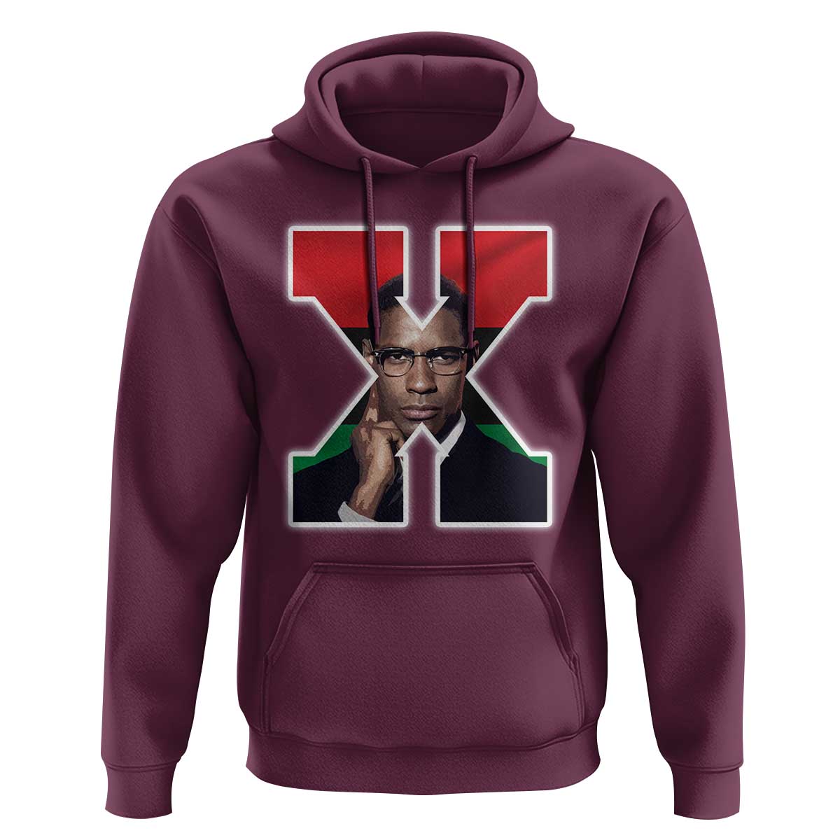Malcolm X Black History Month Black Liberation Flag Hoodie