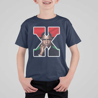 Malcolm X Black History Month Black Liberation Flag T Shirt For Kid