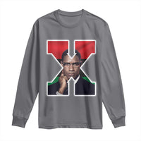 Malcolm X Black History Month Black Liberation Flag Long Sleeve Shirt