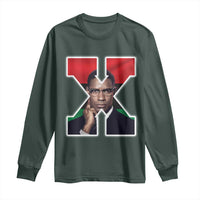Malcolm X Black History Month Black Liberation Flag Long Sleeve Shirt