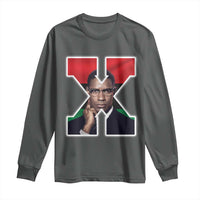 Malcolm X Black History Month Black Liberation Flag Long Sleeve Shirt