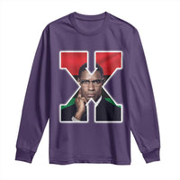 Malcolm X Black History Month Black Liberation Flag Long Sleeve Shirt