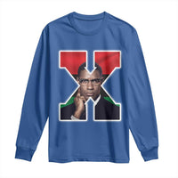 Malcolm X Black History Month Black Liberation Flag Long Sleeve Shirt