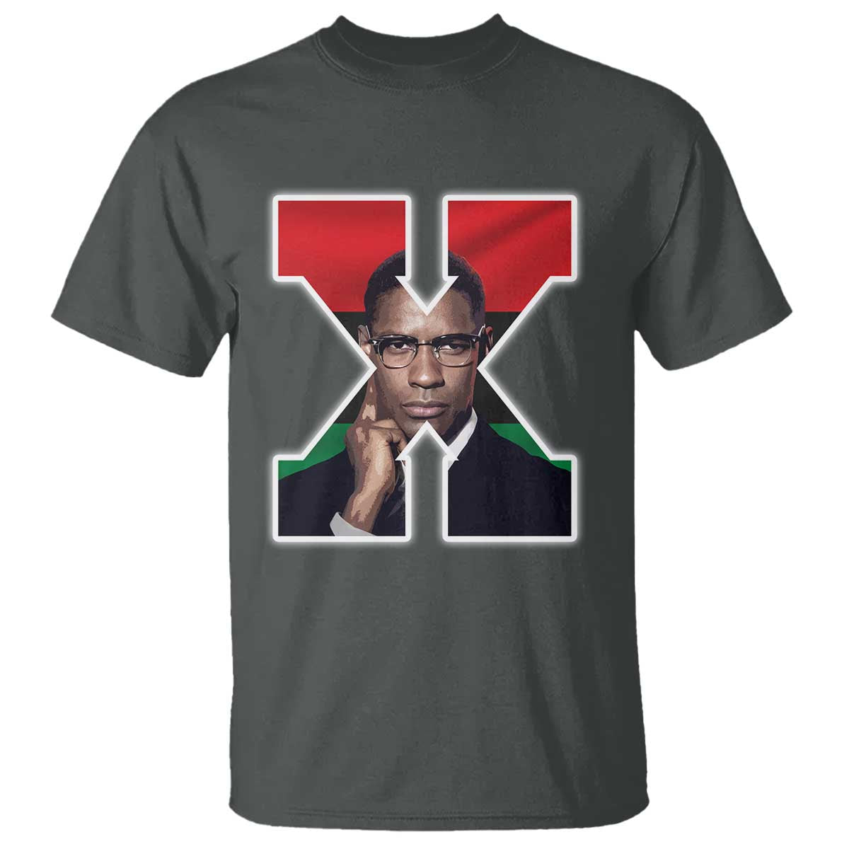 Malcolm X Black History Month Black Liberation Flag T Shirt