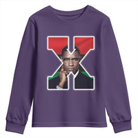 Malcolm X Black History Month Black Liberation Flag Youth Sweatshirt