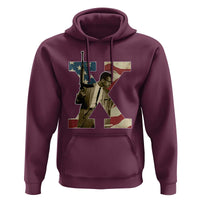 Malcolm X Hoodie Black History Leaders American Flag