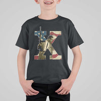Malcolm X T Shirt For Kid Black History Leaders American Flag